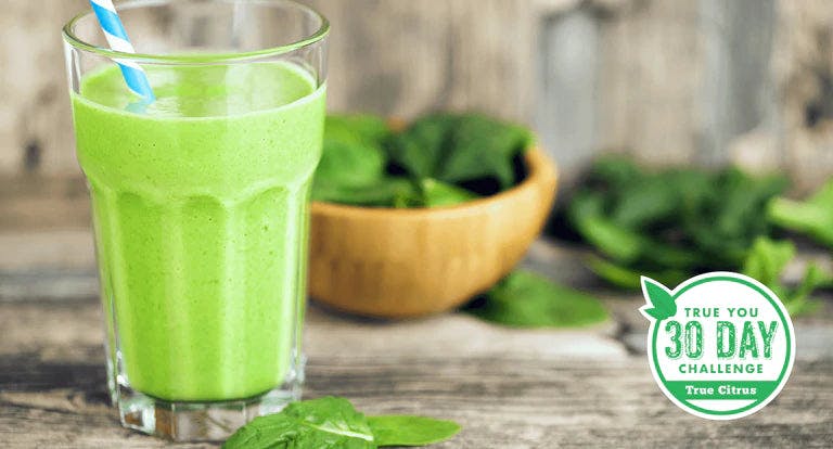 Healthy smoothie with fresh fruits and vegetables