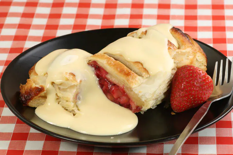 Warm sauce served over delicious dessert
