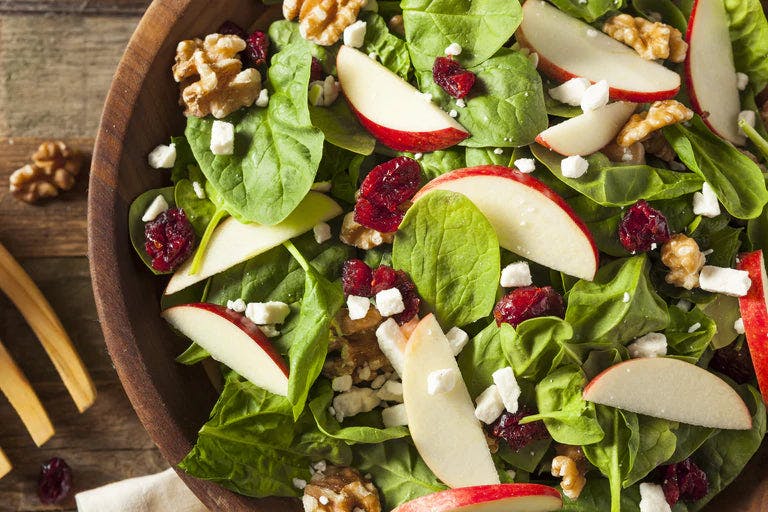 Cranberry Spinach Salad with True Orange Vinaigrette