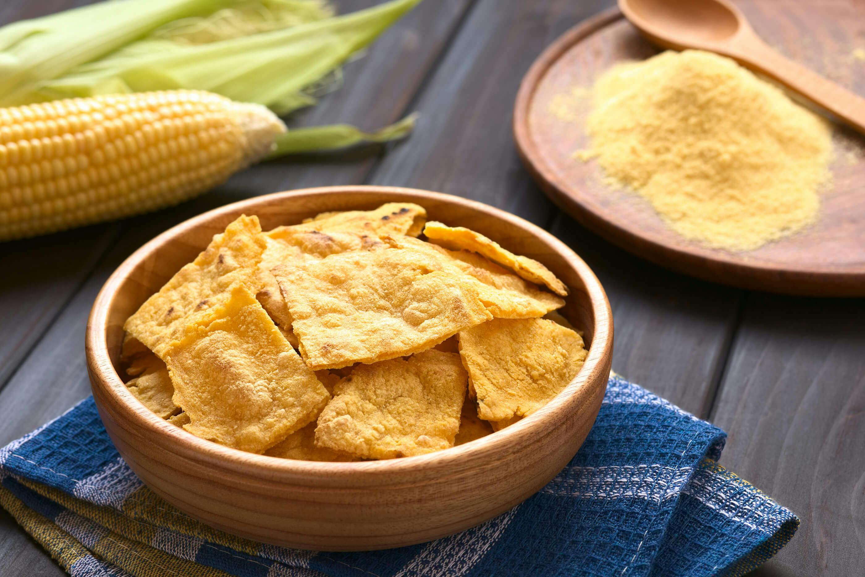 Tortilla chips in a bowl