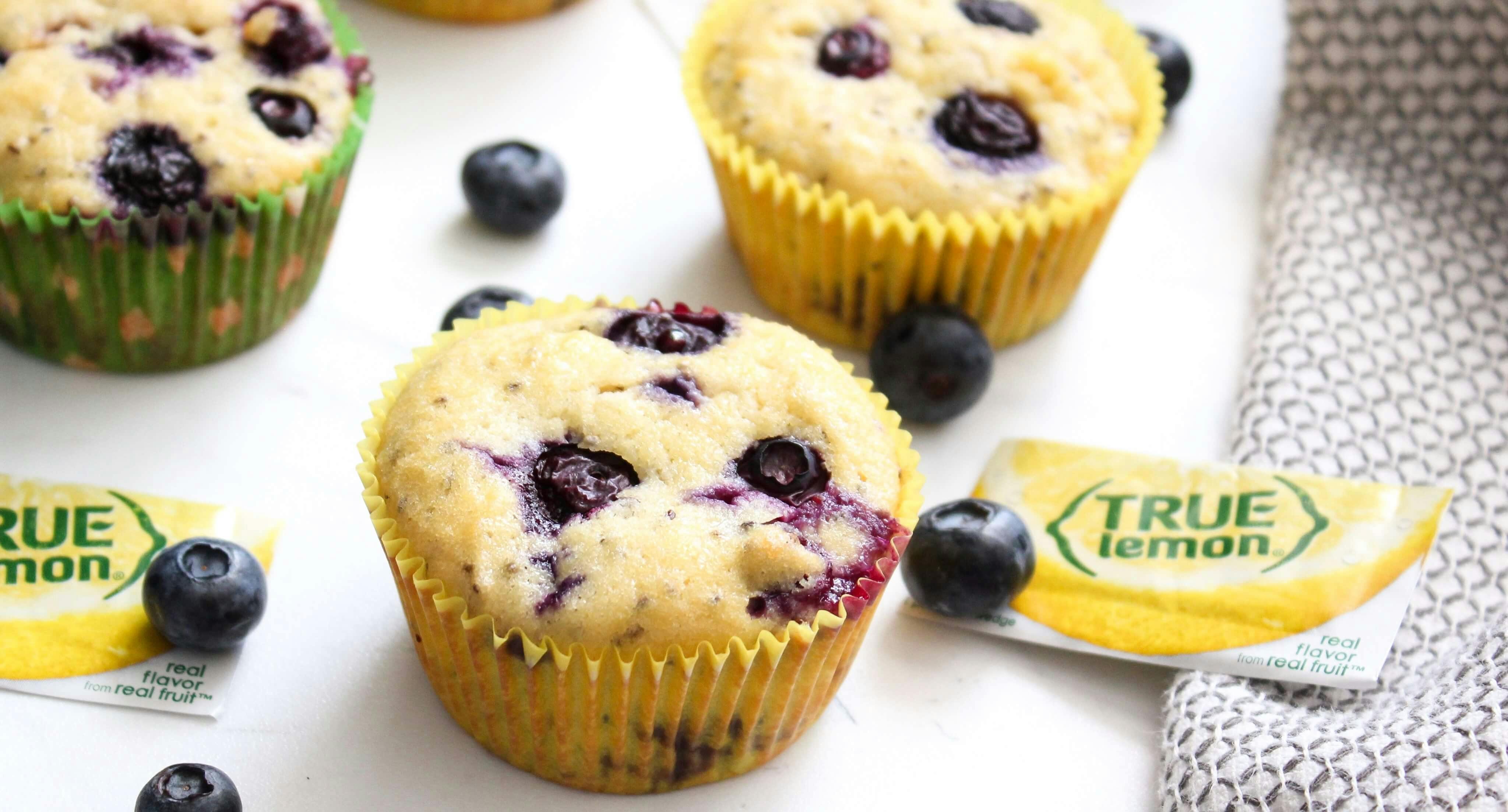 True Lemon Blueberry Chia Muffins