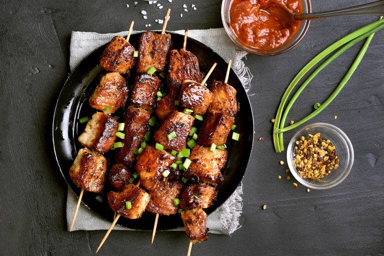 True Lime Honey-Sriracha Chicken Skewers