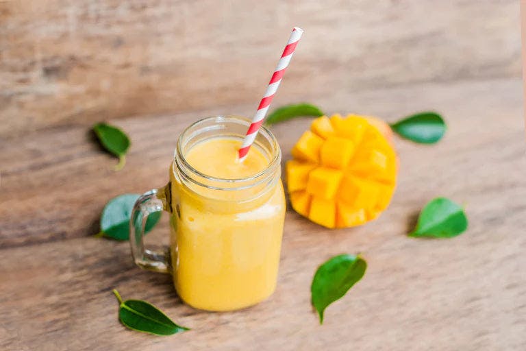 Refreshing honeyed orange mango drink