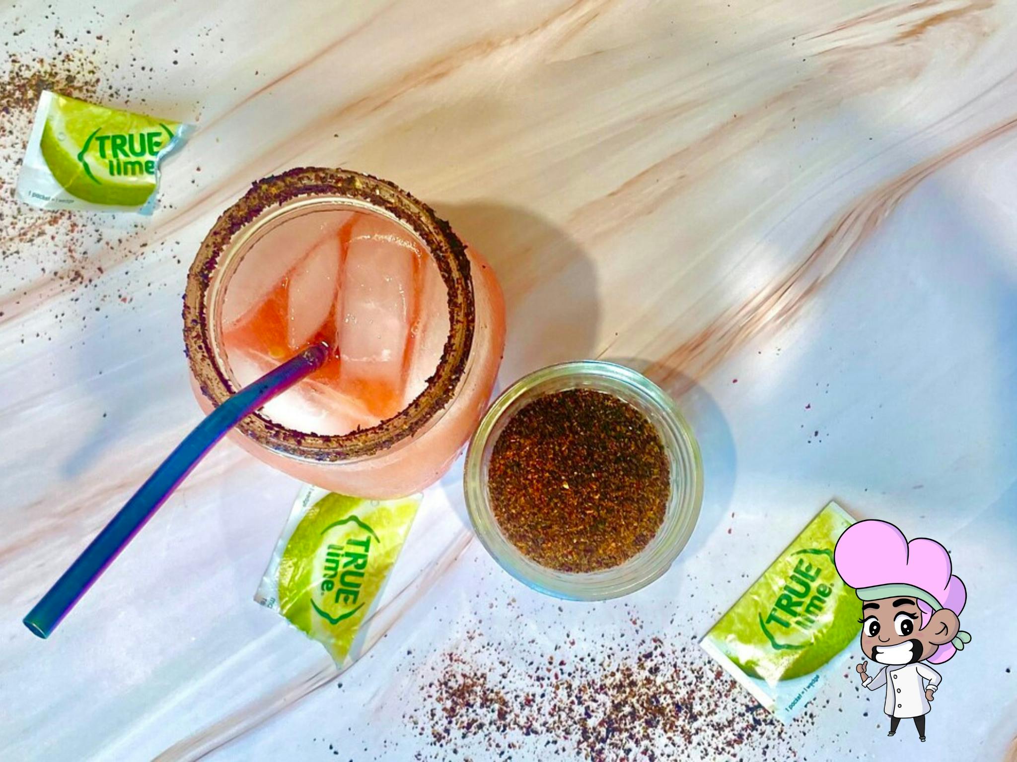 A colorful bowl of Mary Lou's delicious chili rub.